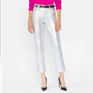 Le Sylvie Coated High Waist Straight Leg Jeans